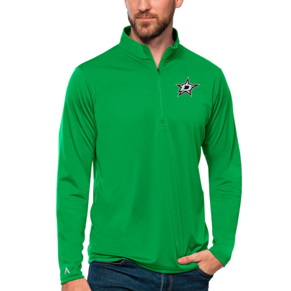 NHL Kelly Green Dallas Stars Antigua Tribute Quarter-Zip Pullover Top