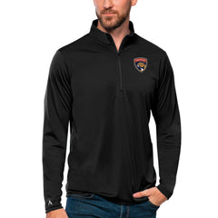 NHL Black Florida Panthers Antigua Tribute Quarter-Zip Pullover Top