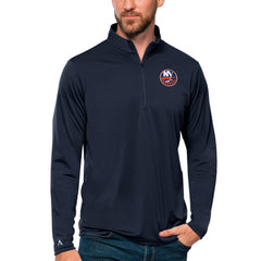 NHL Navy New York Islanders Antigua Tribute Quarter-Zip Pullover Top