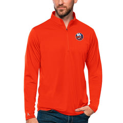 NHL Orange New York Islanders Antigua Tribute Quarter-Zip Pullover Top