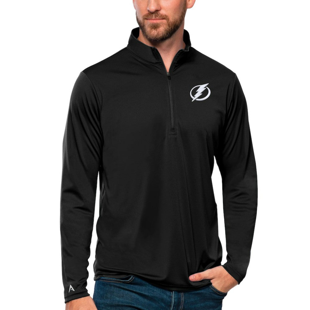 NHL Black Tampa Bay Lightning Antigua Tribute Quarter-Zip Pullover Top