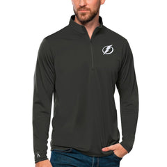 NHL Charcoal Tampa Bay Lightning Antigua Tribute Quarter-Zip Pullover Top