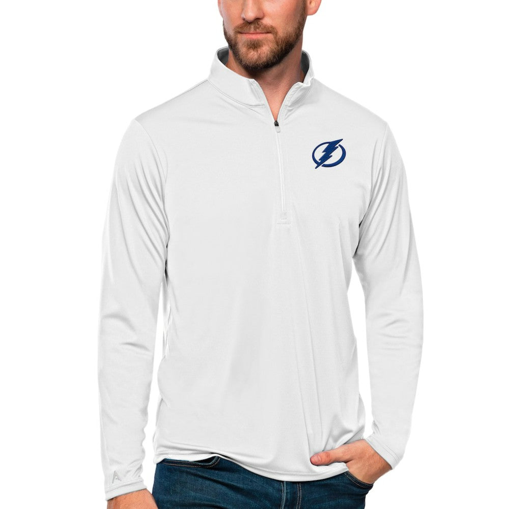 NHL White Tampa Bay Lightning Antigua Tribute Quarter-Zip Pullover Top