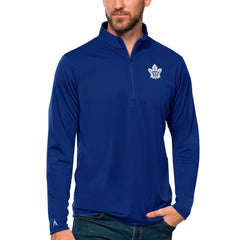 NHL Blue Toronto Maple Leafs Antigua Tribute Quarter-Zip Pullover Top