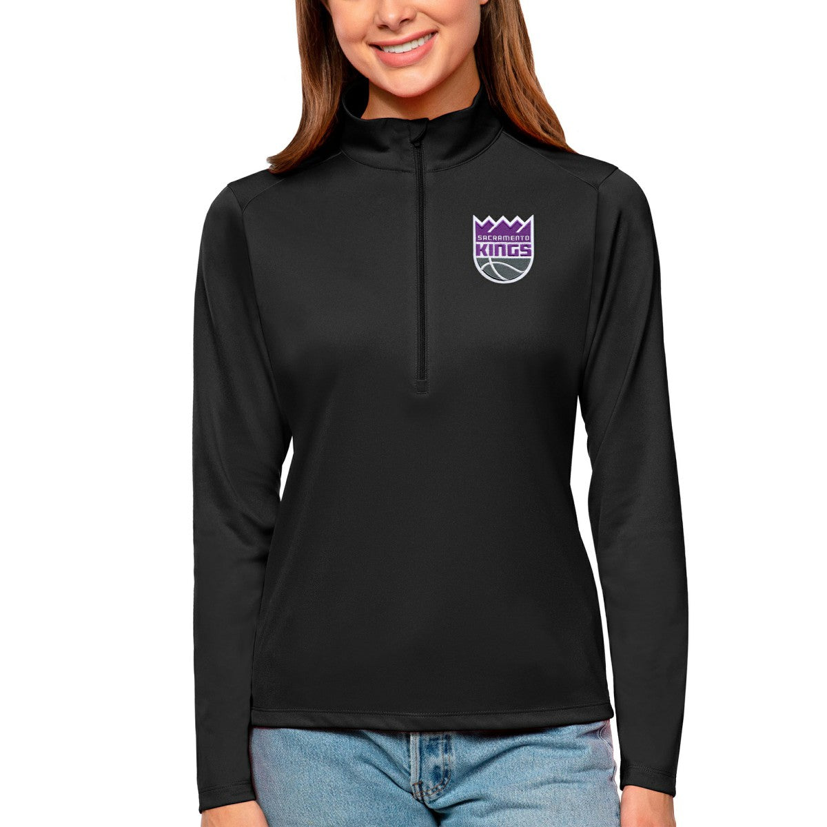 NBA Sacramento Kings Antigua Women's Tribute Half-Zip Top