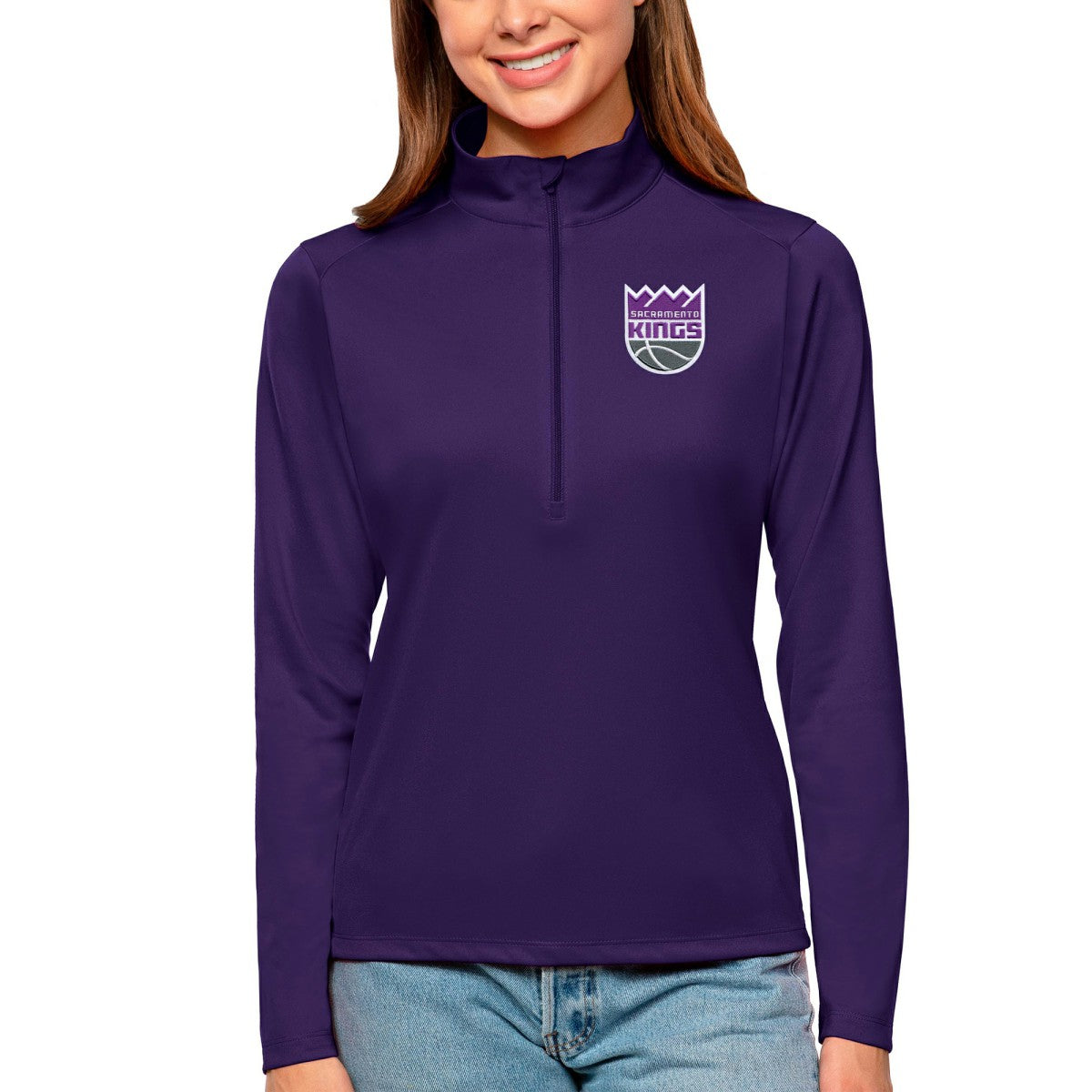 NBA Sacramento Kings Antigua Women's Tribute Half-Zip Top