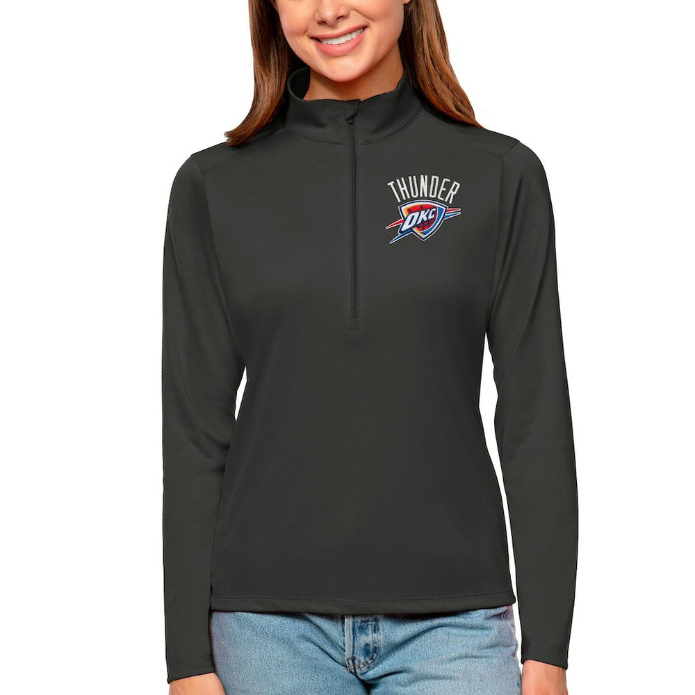 NBA Oklahoma City Thunder Antigua Women's Tribute Half-Zip Top