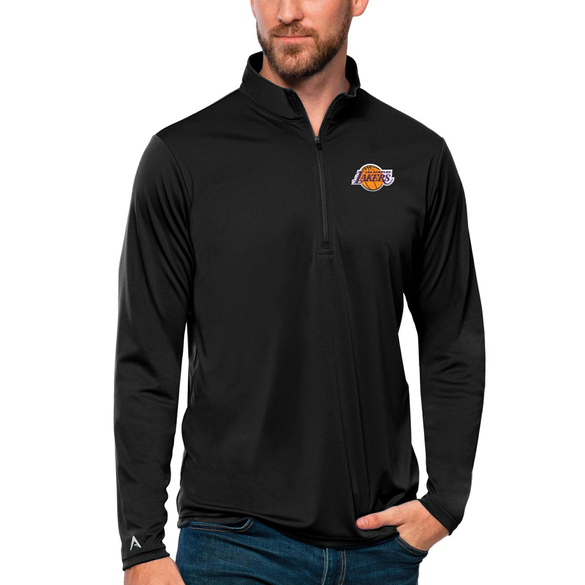 NBA Los Angeles Lakers Antigua Tribute Quarter-Zip Pullover Top