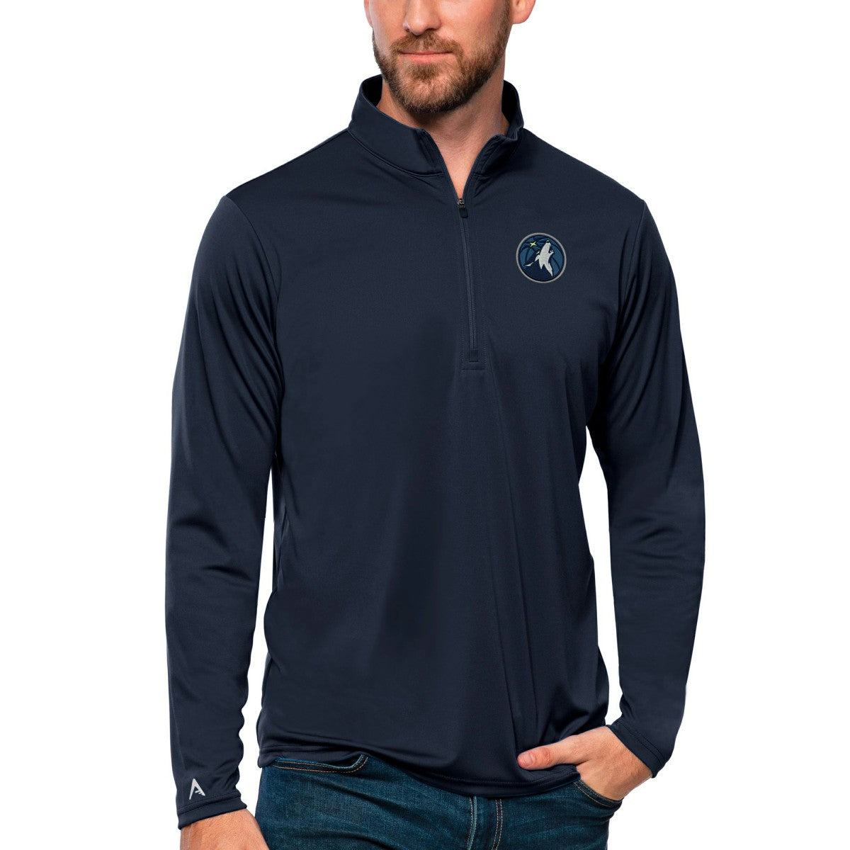 NBA Minnesota Timberwolves Antigua Tribute Quarter-Zip Pullover Top