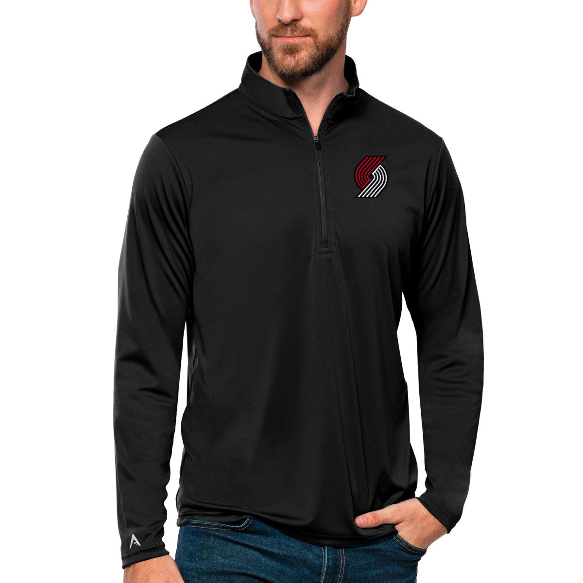 NBA Portland Trail Blazers Antigua Tribute Quarter-Zip Pullover Top
