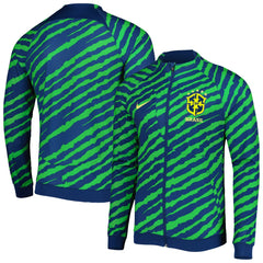 Brazil National Team 2022 Academy Pro Anthem Performance Raglan Full-Zip Jacket - Nike Blue/Green