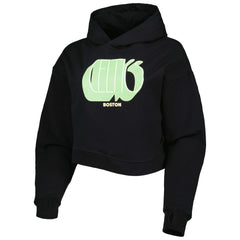 NBA Boston Celtics Lusso Women's Layla World Tour Cropped Pullover Hoodie