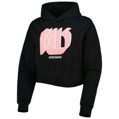 NBA Chicago Bulls Lusso Women's Layla World Tour Cropped Pullover Hoodie sale