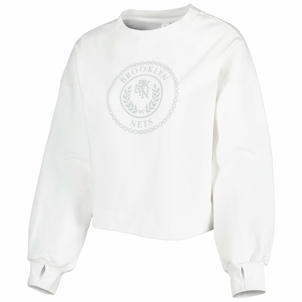 NBA Brooklyn Nets Lusso Women's Lola Ball and Chain Pullover Sweatshirt