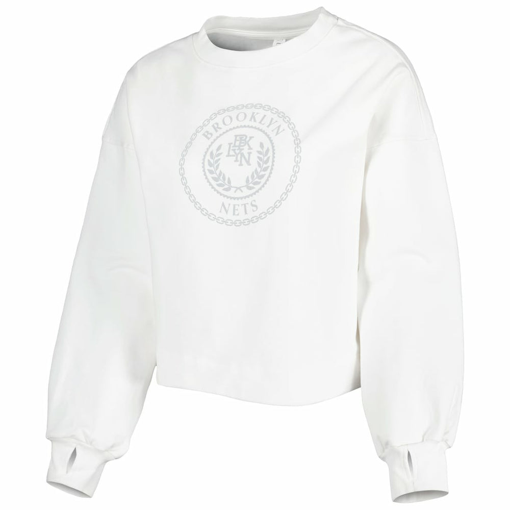 NBA Brooklyn Nets Lusso Women's Lola Ball and Chain Pullover Sweatshirt