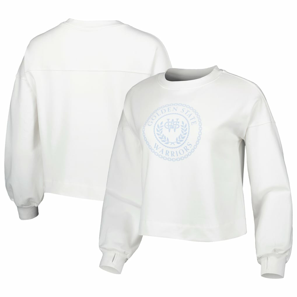 NBA Golden State Warriors Lusso Women's Lola Ball and Chain Pullover Sweatshirt sale