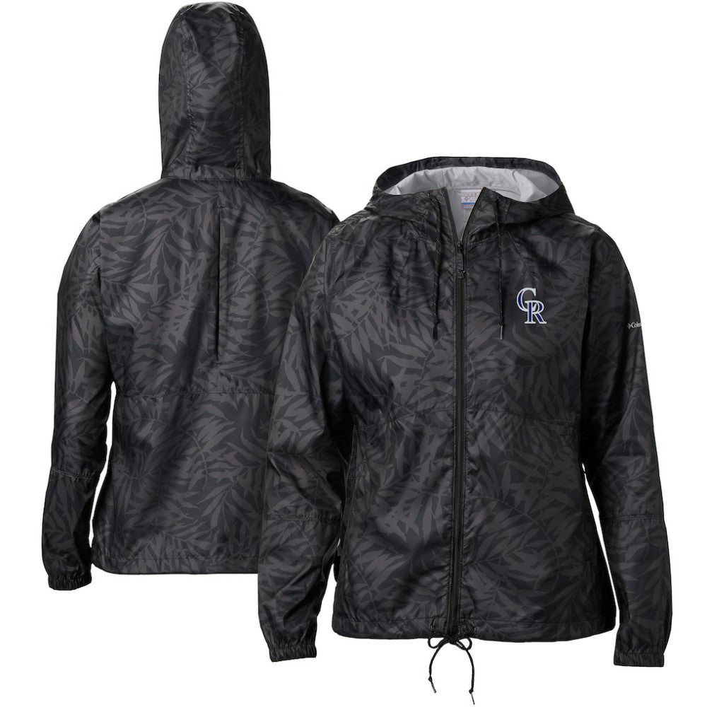 MLB Colorado Rockies Columbia Women's Flash Forward Full-Zip Windbreaker Jacket
