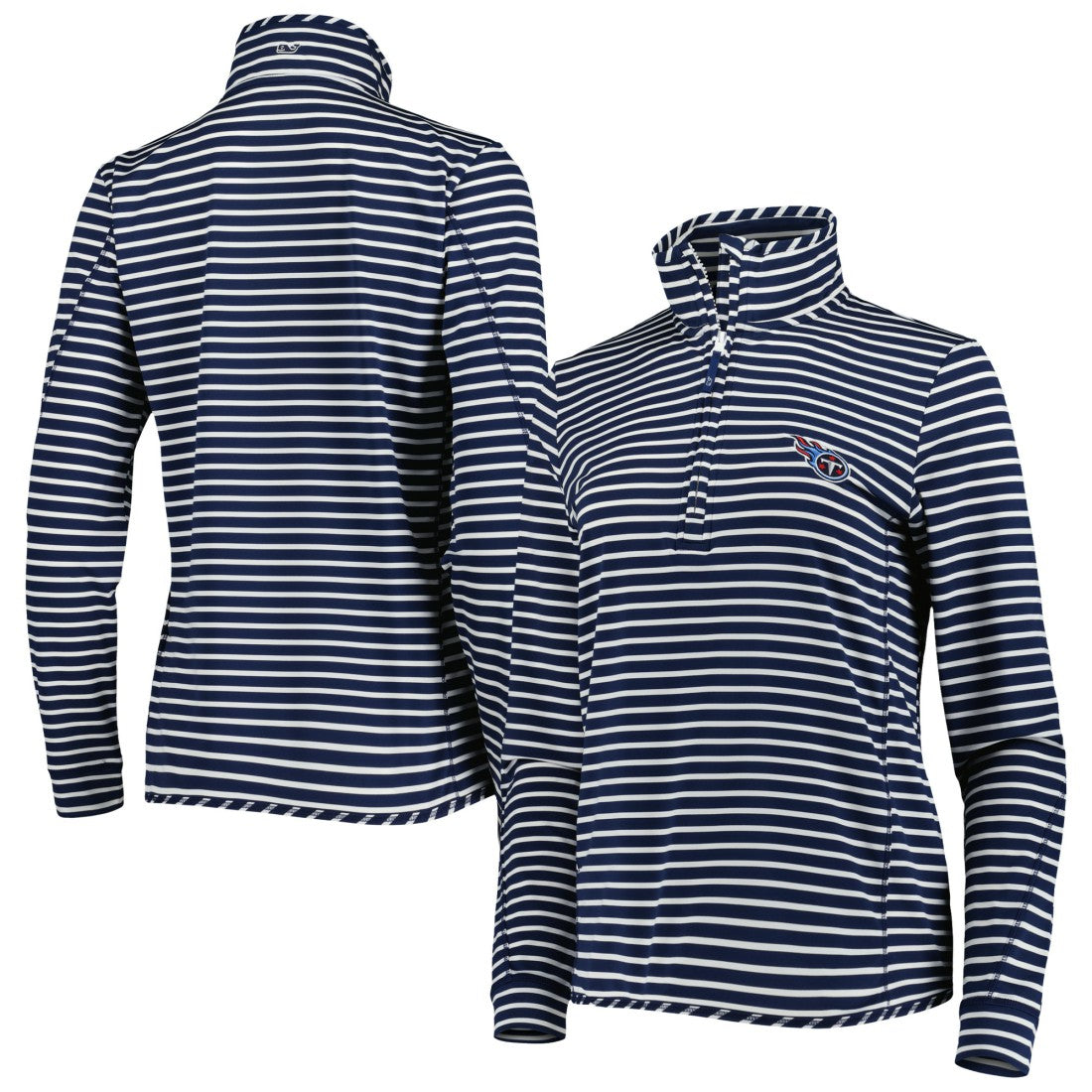 Vineyard Vines Women's Sankaty Shep Half-Zip Pullover Top - Tennessee Titans