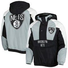 NBA Brooklyn Nets Starter Body Check Raglan Hoodie Half-Zip Jacket