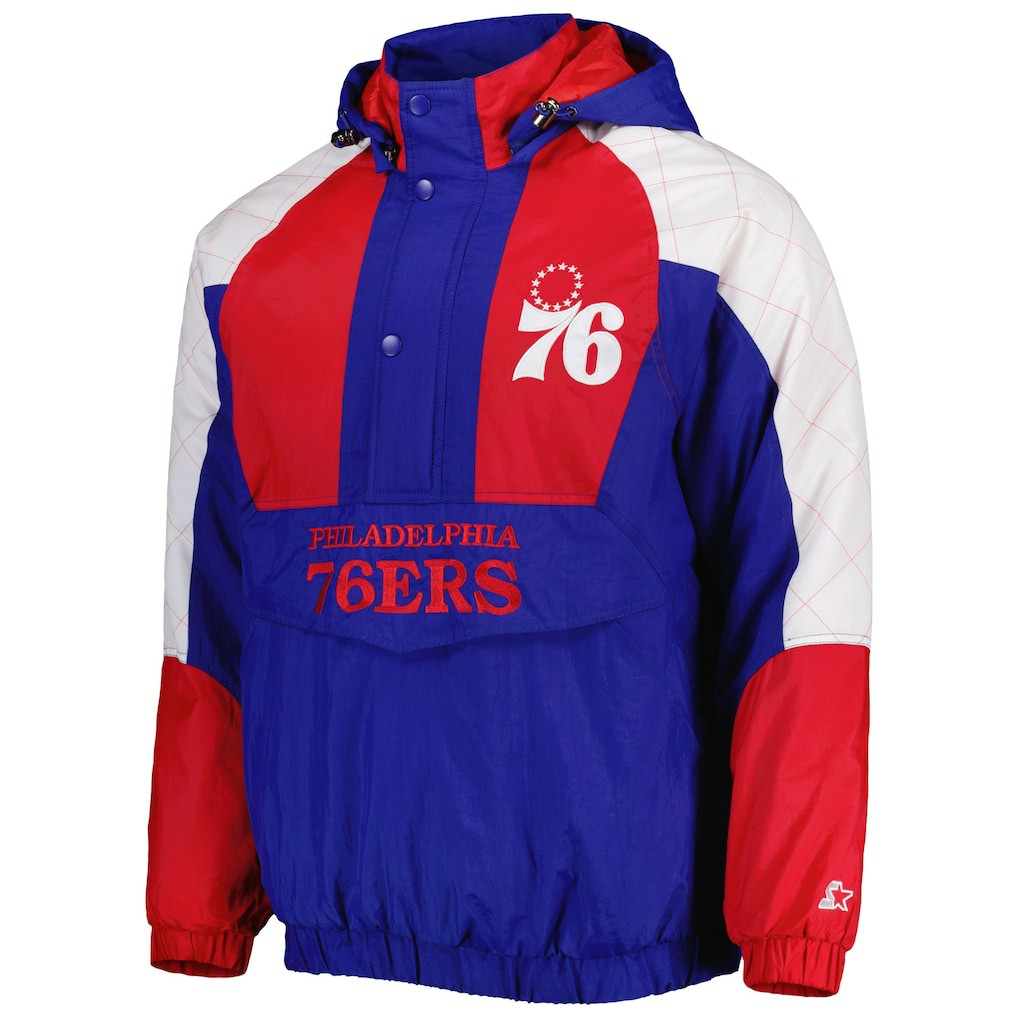 NBA Philadelphia 76ers Starter Body Check Raglan Hoodie Half-Zip Jacket