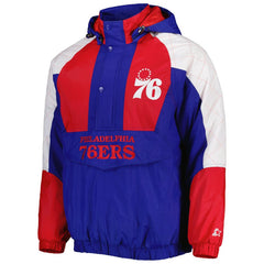 NBA Philadelphia 76ers Starter Body Check Raglan Hoodie Half-Zip Jacket