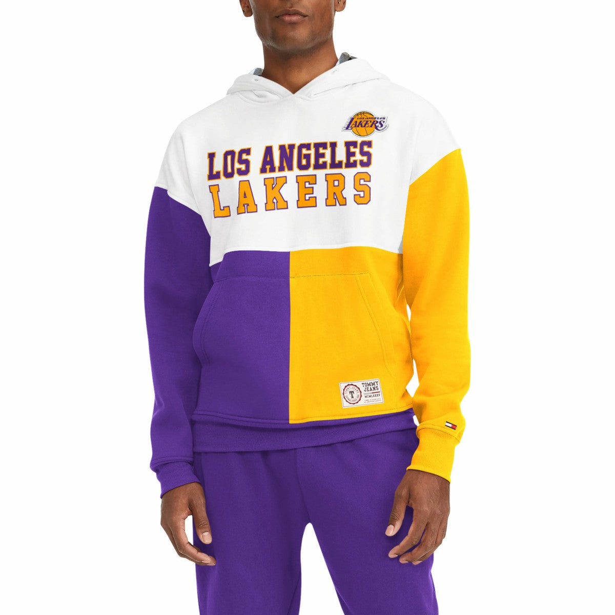NBA Los Angeles Lakers Tommy Jeans Andrew Split Pullover Hoodie
