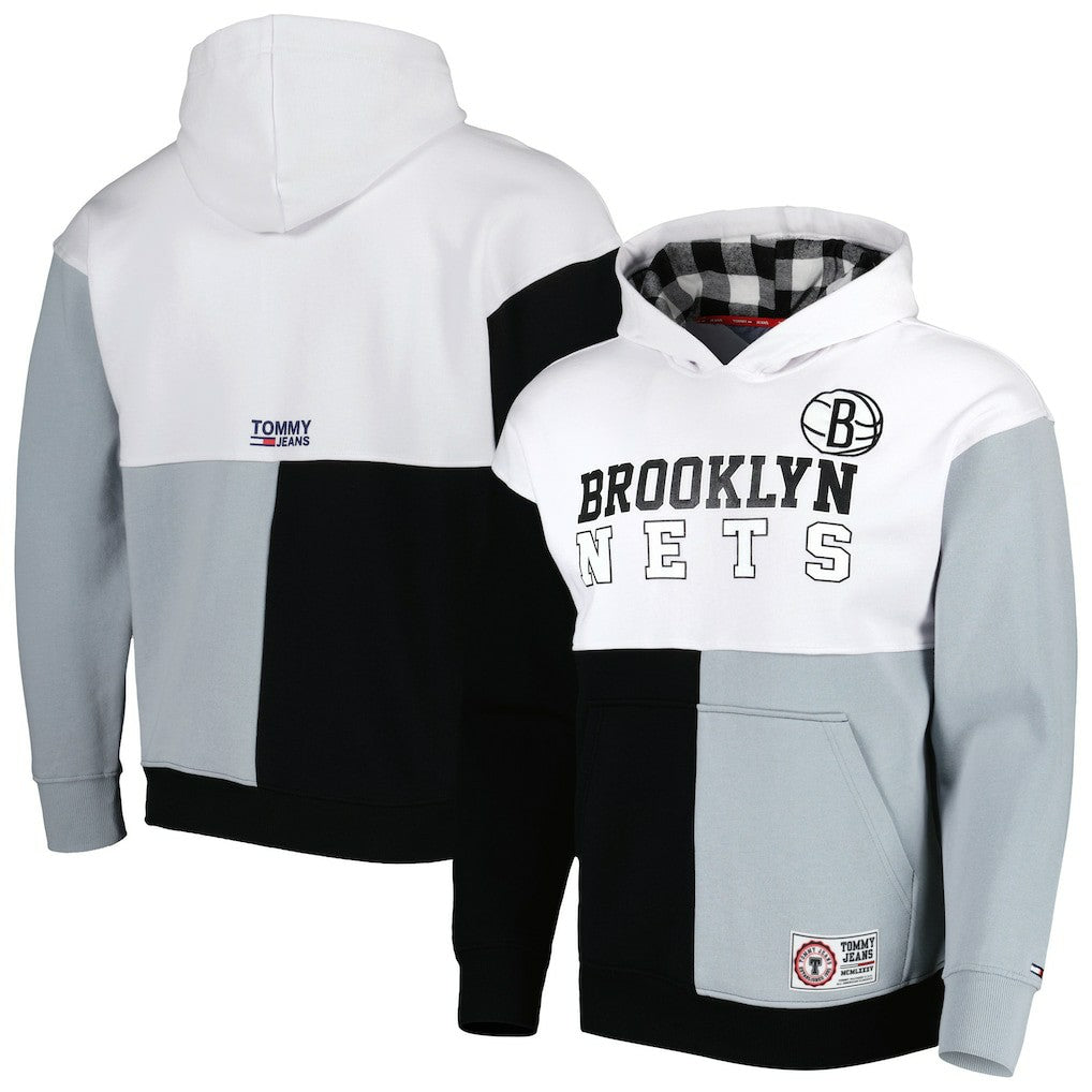 NBA Brooklyn Nets Tommy Jeans Andrew Split Pullover Hoodie