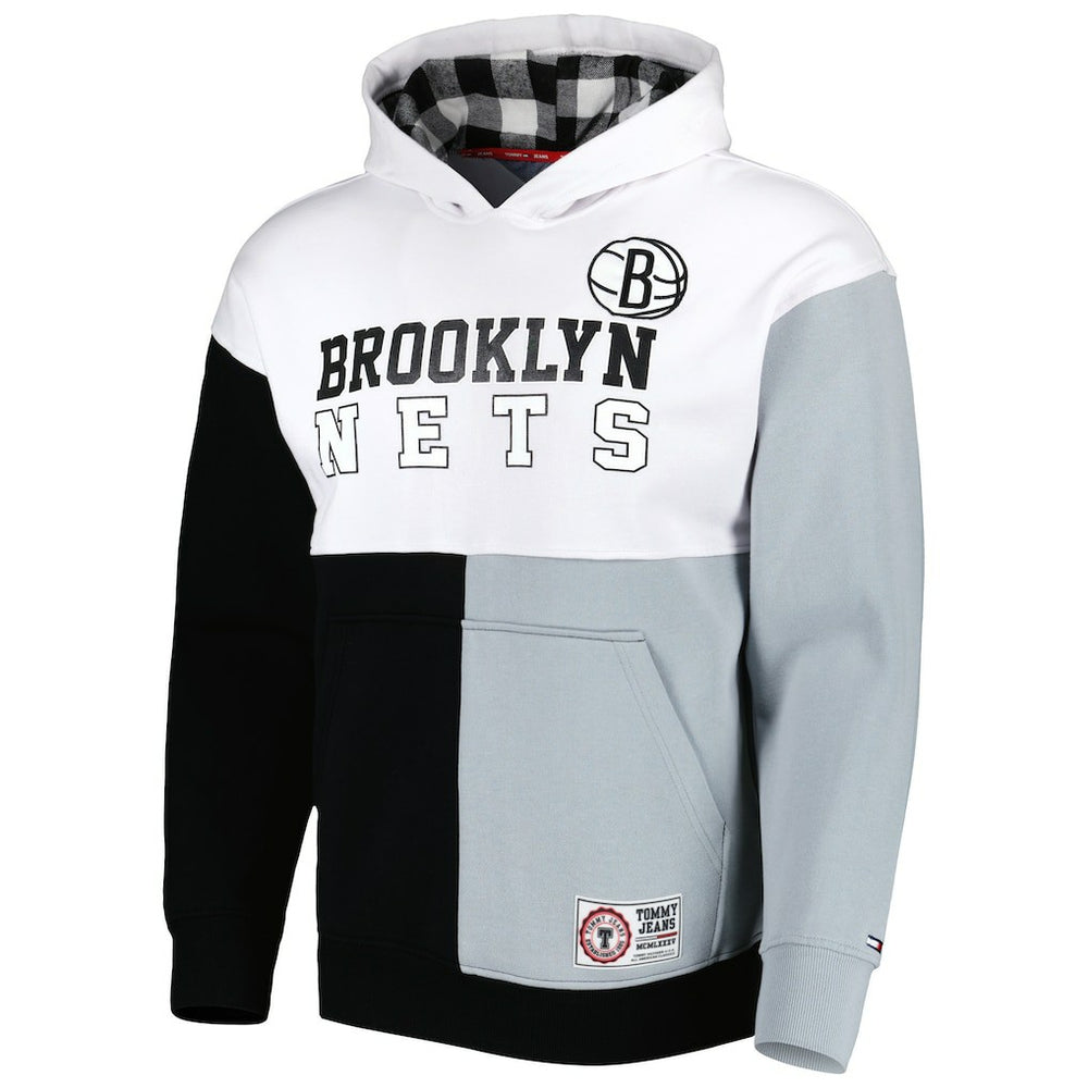 NBA Brooklyn Nets Tommy Jeans Andrew Split Pullover Hoodie