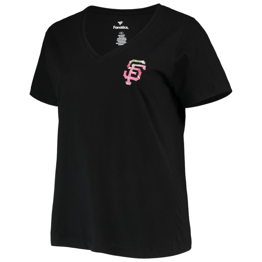 MLB San Francisco Giants Women's Plus Size #1 Mom 2-Hit V-Neck T-Shirt