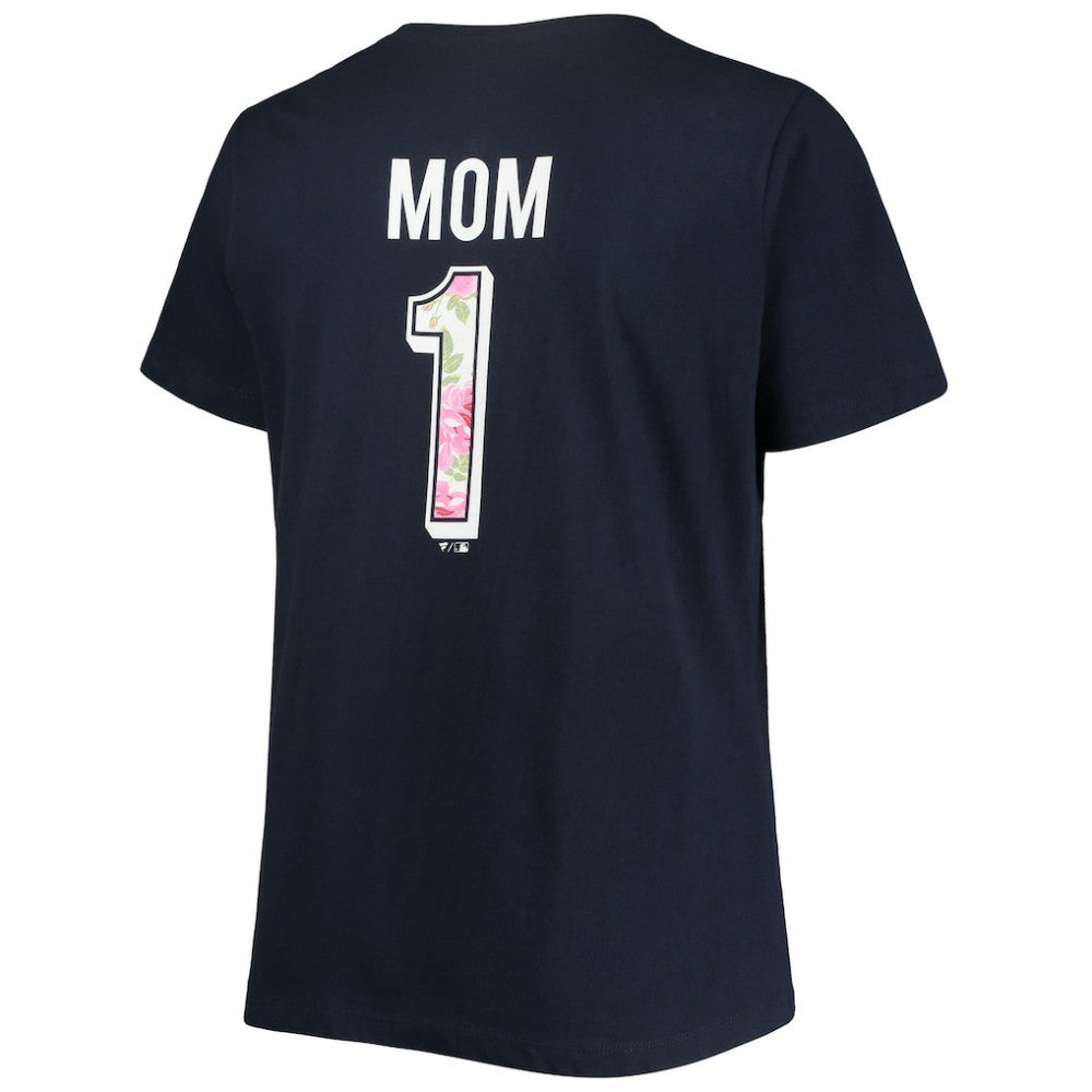MLB Boston Red Sox Women's Plus Size #1 Mom 2-Hit V-Neck T-Shirt