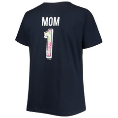 MLB Boston Red Sox Women's Plus Size #1 Mom 2-Hit V-Neck T-Shirt