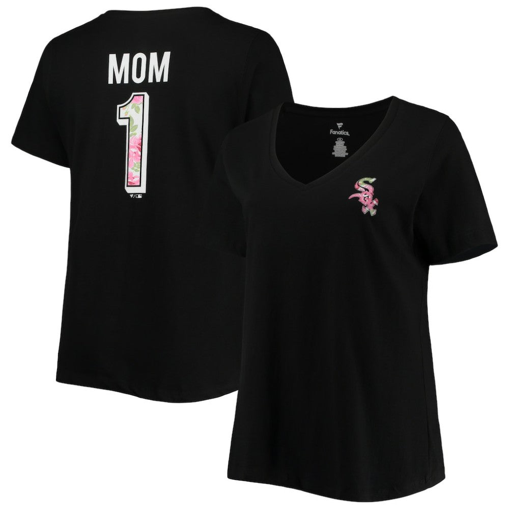 MLB Chicago White Sox Women's Plus Size #1 Mom 2-Hit V-Neck T-Shirt