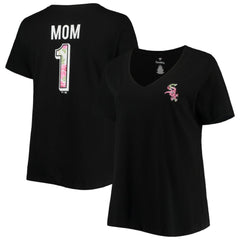 MLB Chicago White Sox Women's Plus Size #1 Mom 2-Hit V-Neck T-Shirt