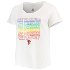 MLB San Francisco Giants Women's Plus Size Pride Scoop Neck T-Shirt