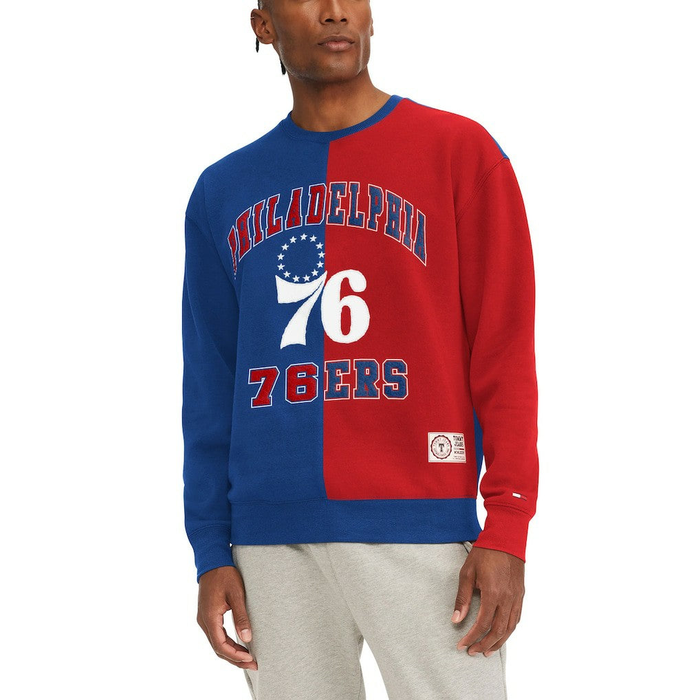 NBA Philadelphia 76ers Tommy Jeans Keith Split Pullover Sweatshirt