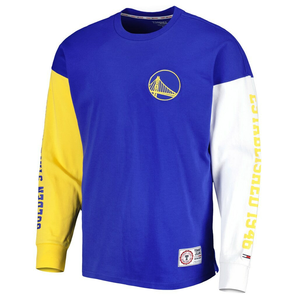 NBA Golden State Warriors Tommy Jeans Richie Color Block Long Sleeve T-Shirt sale