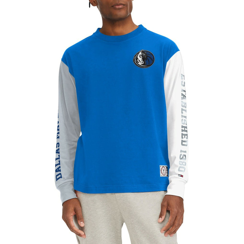 NBA Dallas Mavericks Tommy Jeans Richie Color Block Long Sleeve T-Shirt sale