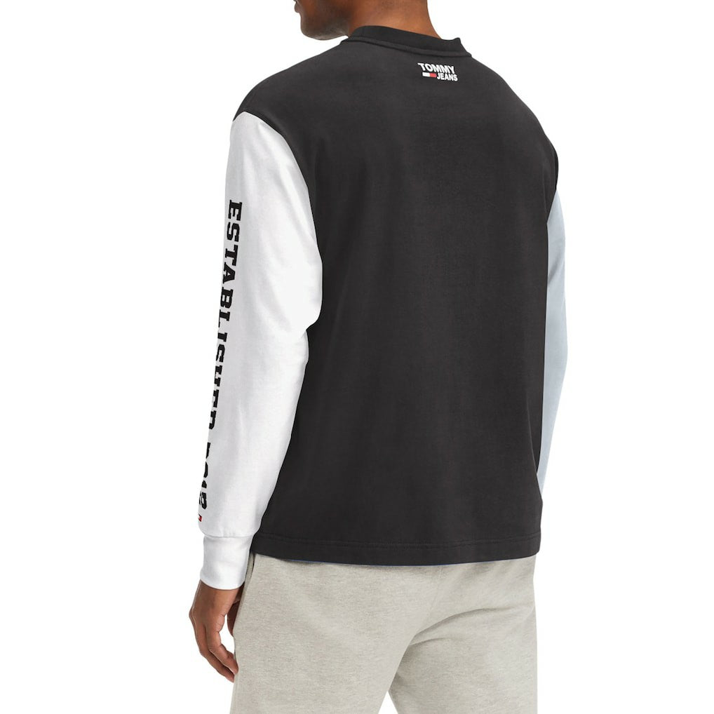 NBA Brooklyn Nets Tommy Jeans Richie Color Block Long Sleeve T-Shirt