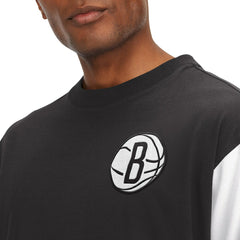 NBA Brooklyn Nets Tommy Jeans Richie Color Block Long Sleeve T-Shirt
