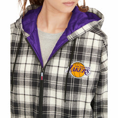 NBA Los Angeles Lakers Tommy Jeans Women's Molly Flannel Full-Zip Hoodie
