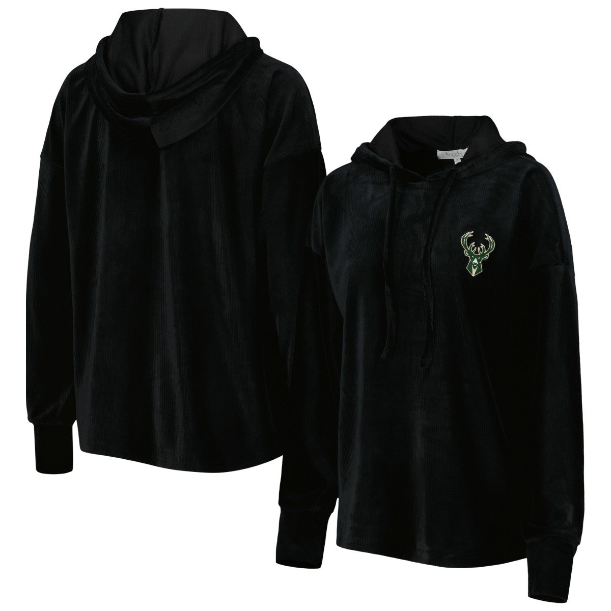 NBA Milwaukee Bucks Touch Women's End Line Velour Pullover Hoodie