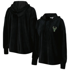 NBA Milwaukee Bucks Touch Women's End Line Velour Pullover Hoodie