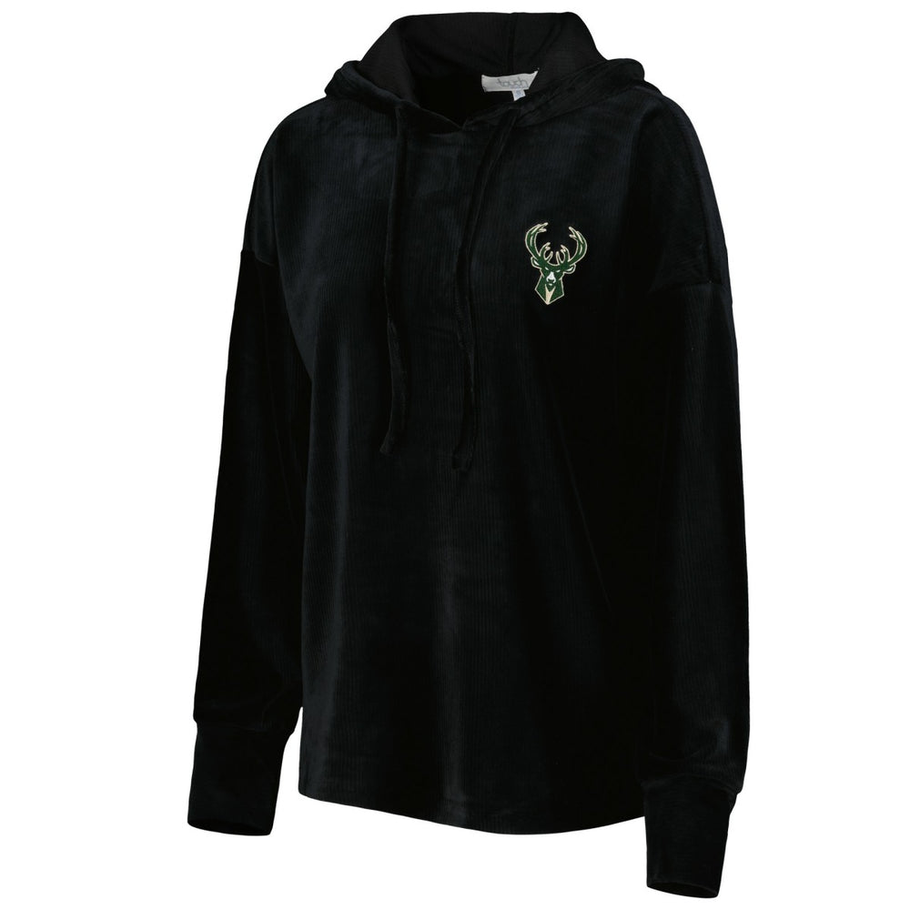 NBA Milwaukee Bucks Touch Women's End Line Velour Pullover Hoodie