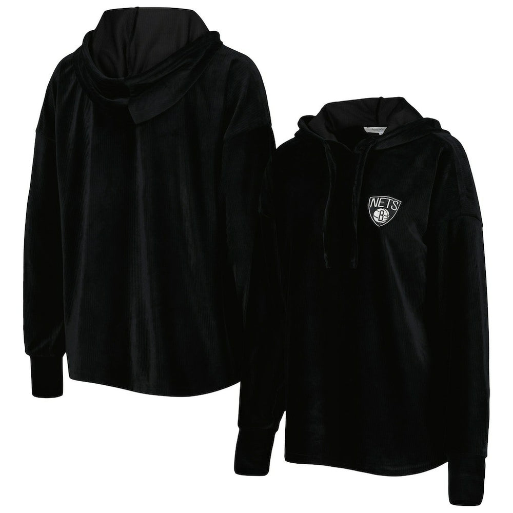 NBA Brooklyn Nets Touch Women's End Line Velour Pullover Hoodie