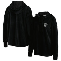 NBA Brooklyn Nets Touch Women's End Line Velour Pullover Hoodie