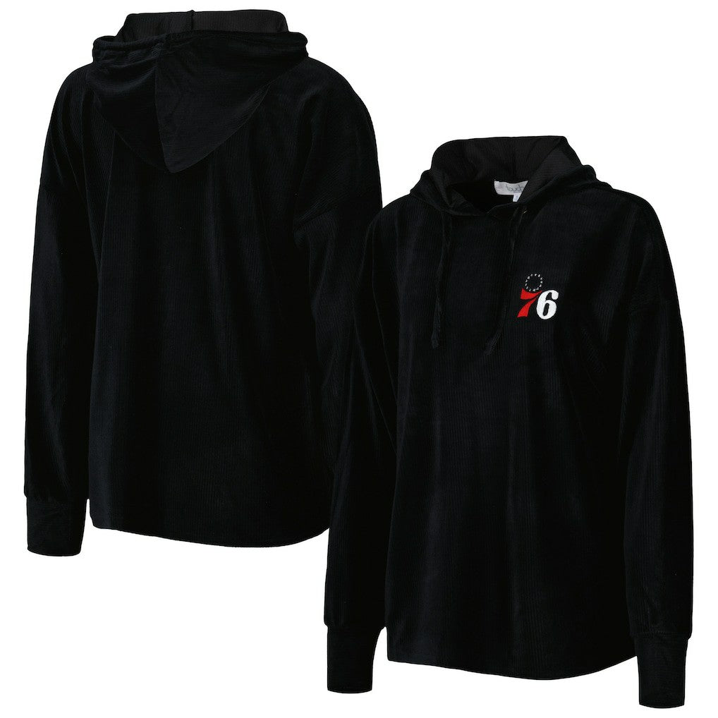 NBA Philadelphia 76ers Touch Women's End Line Velour Pullover Hoodie