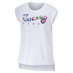MLB Chicago Cubs WEAR by Erin Andrews Women's Greetings From T-Shirt