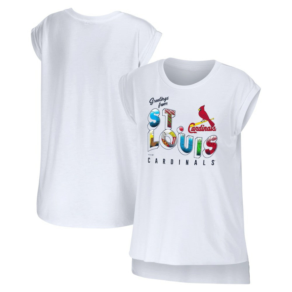 MLB St. Louis Cardinals WEAR by Erin Andrews Women's Greetings From T-Shirt
