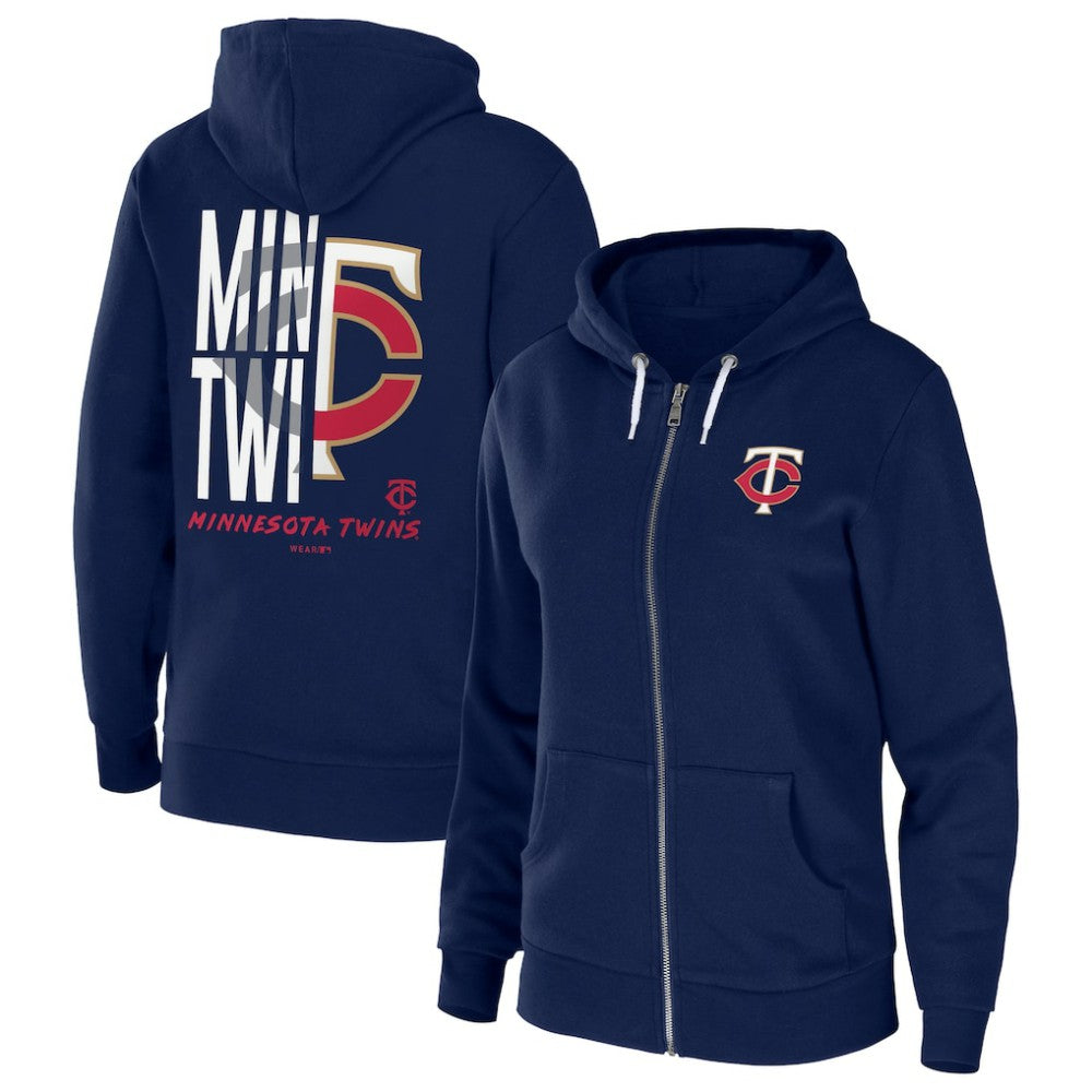 MLB Minnesota Twins WEAR by Erin Andrews Women's Sponge Fleece Full-Zip Hoodie