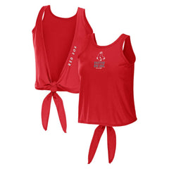 MLB Boston Red Sox WEAR by Erin Andrews Women's Open Back Twist Tie Tank Top